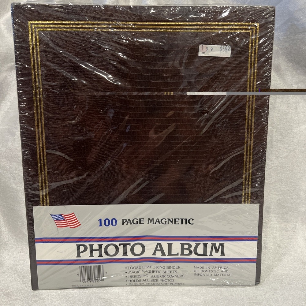 Vintage Pioneer Deluxe Cover 100 Photo Album Large Fast-stick  50 Sheets NEW USA